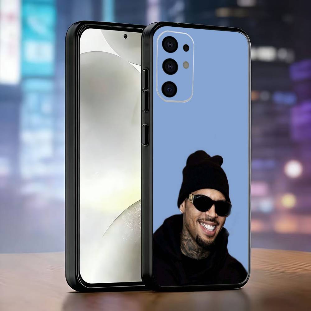 Rapper C-Chris Brown Phone Case For Samsung S25,S24,S21,S22,S23,S30,Ultra,S20,Plus,Fe,Soft Silicone Black Cover