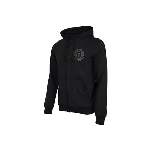 adidas Lifestyle Printed Zip-Up Hoodie Long Sleeve Jacket Men's Black