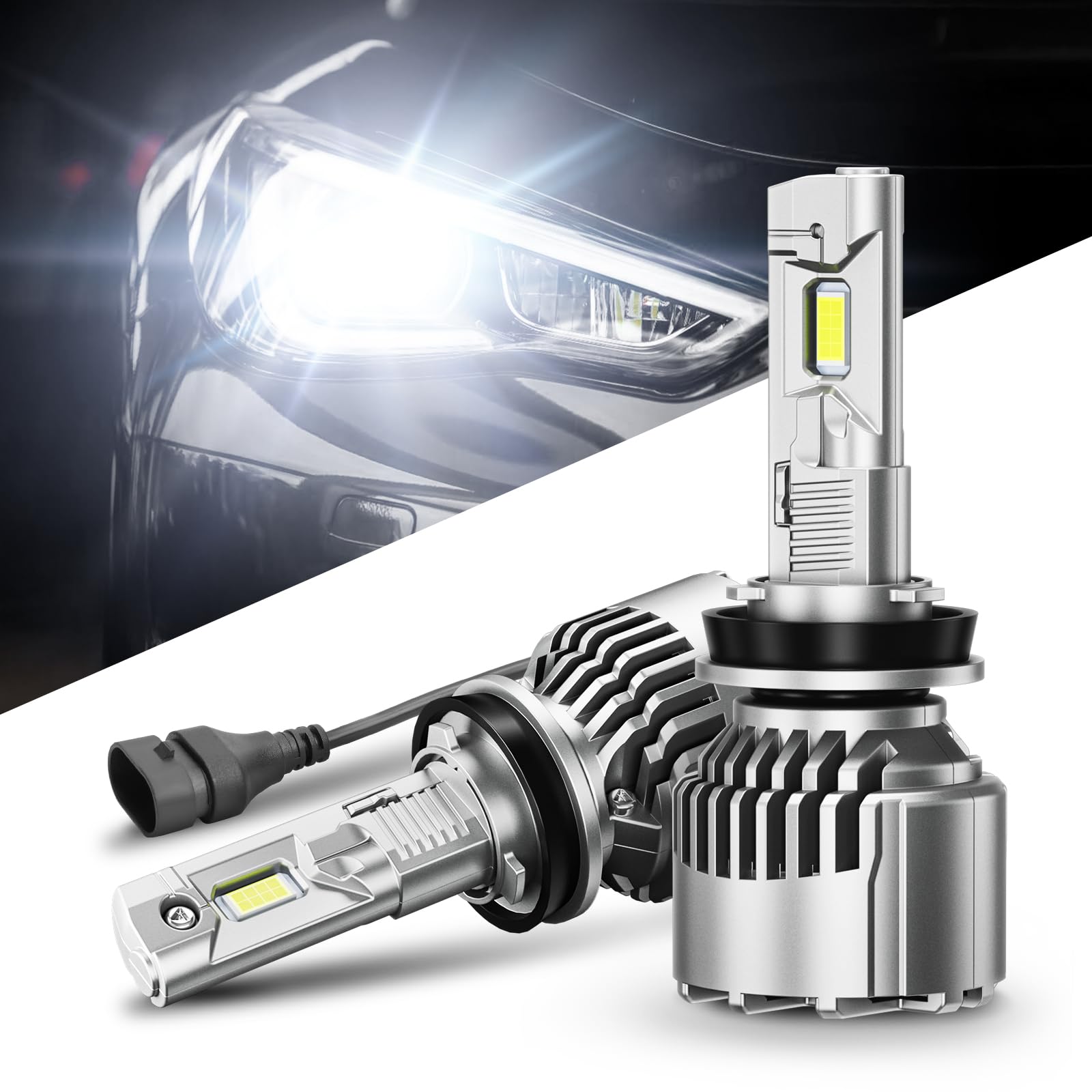 

BORDAN h11 LED осмотр автомобиля h8 регулируемый h16 супер тихий CSP тепло новейший линейный шумоподавитель Модель нового поколения с низким тепловыделением