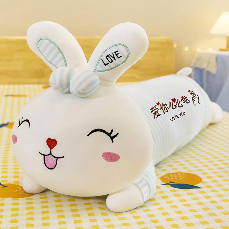 

Плюшевая игрушка лежащий кролик, спящая подушка-плед, милая длинная кровать, детская кукла, день рождения девочки 70cm