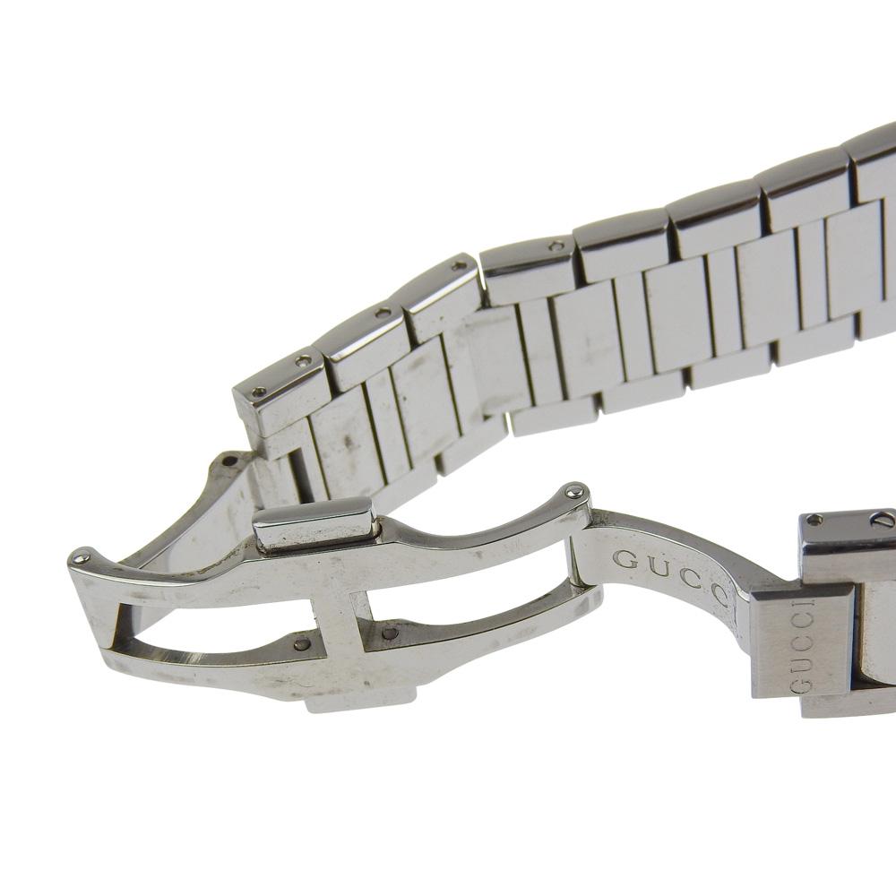 Gucci Pantheon Watches 115.2/YA115235 blackDial Stainless Steel Quartz Chronograph Mens Used