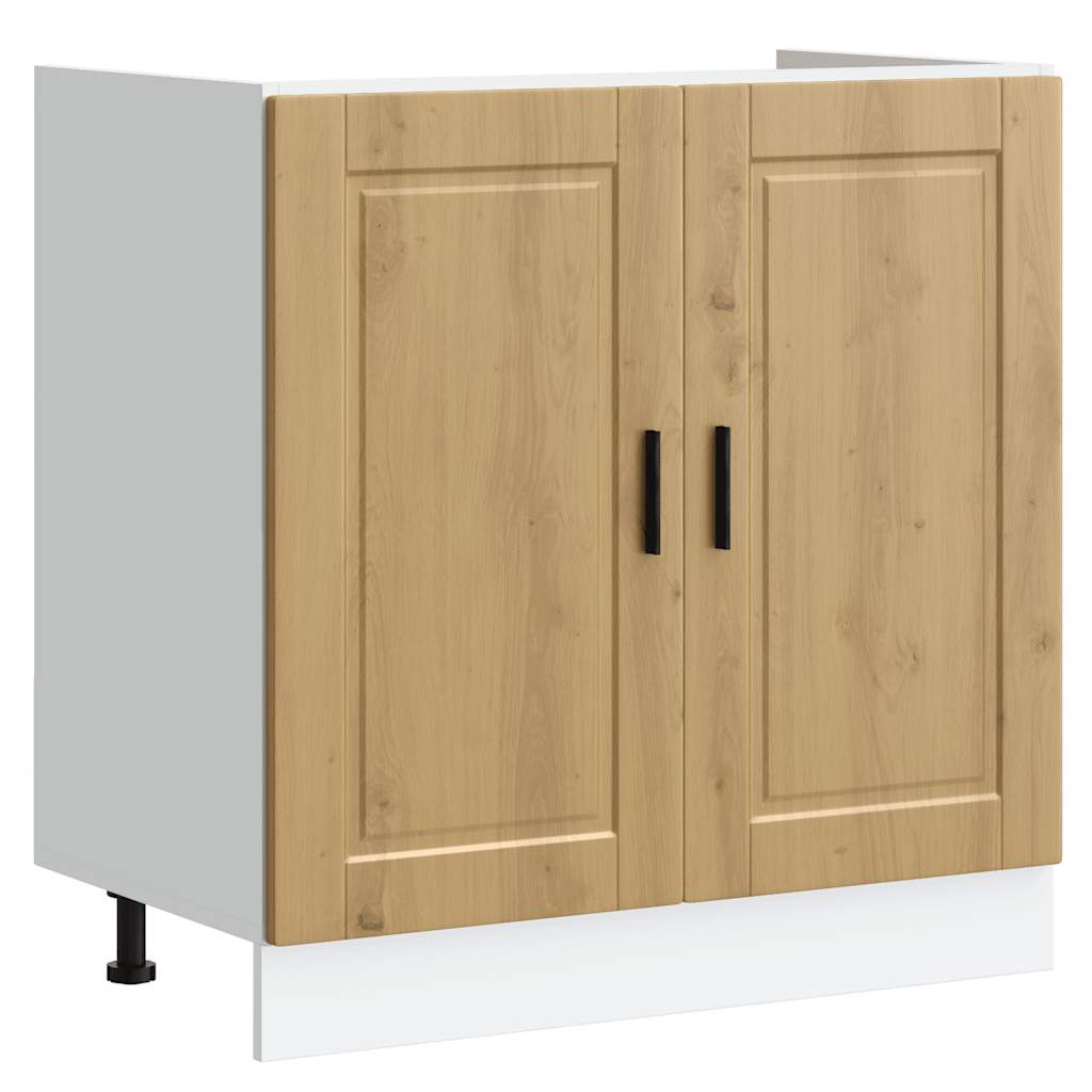 Vidaxl Sink Cabinet, Porto, Artisan Oak, 80X46X81.5 Cm