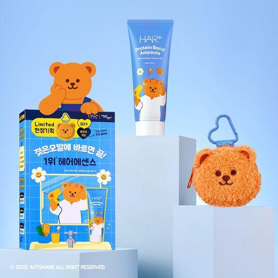 HAIR+ Protein Bond Ampoule Essence 150ml Wiggle Wiggle Limited Edition (+ Pouch Keychain Gift)