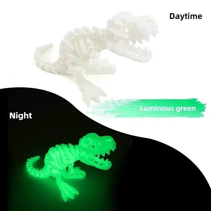 3D Printing Full-Joint Movable Tyrannosaurus Rex Figurine High Degree Freedom Playability Miniature Dinosaur Skeleton Decoration