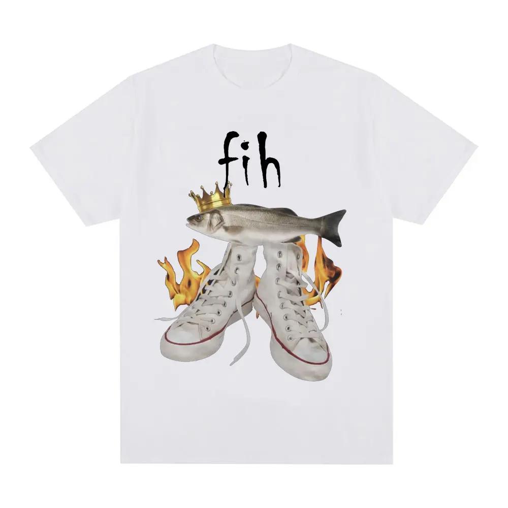 Funny Meme Fish T Shirts Women Fashion Vintage T-shirt Casual Short Sleeve T-shirts Harajuku Streetwear