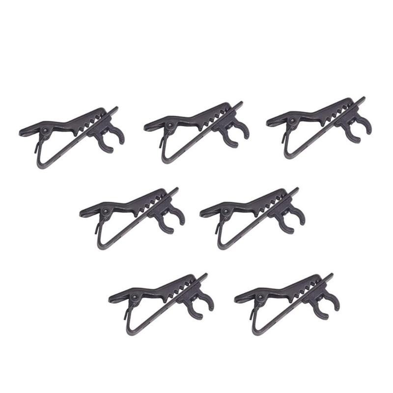 3/5/10Pcs Lavalier Microphone Clip Mic Lapel Collar Clamp Mount Microphone Accessories Kit for Video Conferences