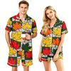 Couples Halloween Print Comfortable Pajama Set for Loungewear