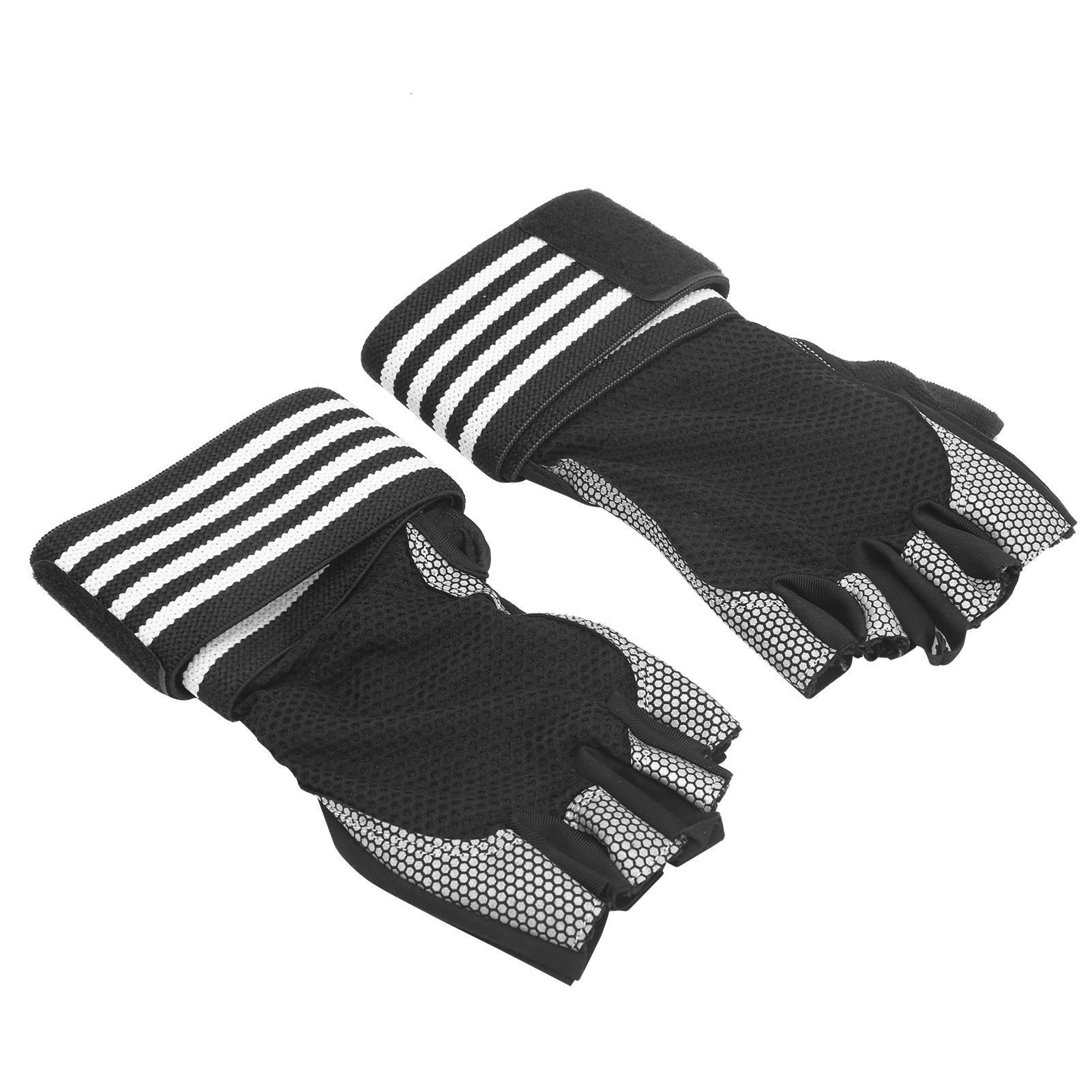 Half Finger   Cycling Protective Gloves AntiSlip Brthable   Gloves(Red )