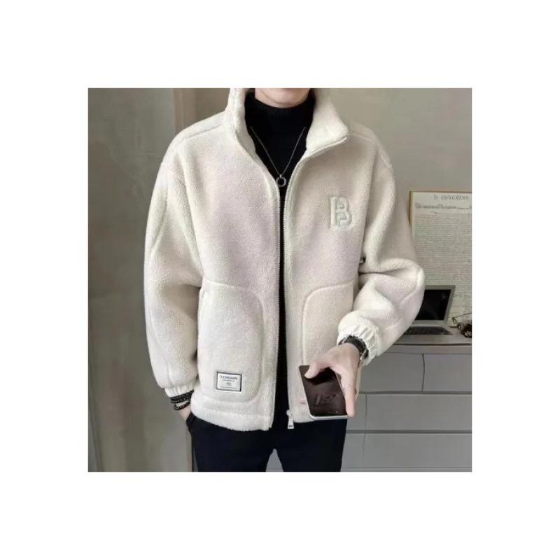 

2023 Мужское пальто из искусственной овчины с бархатной подкладкой - повседневный тренд осень-зима 6XL