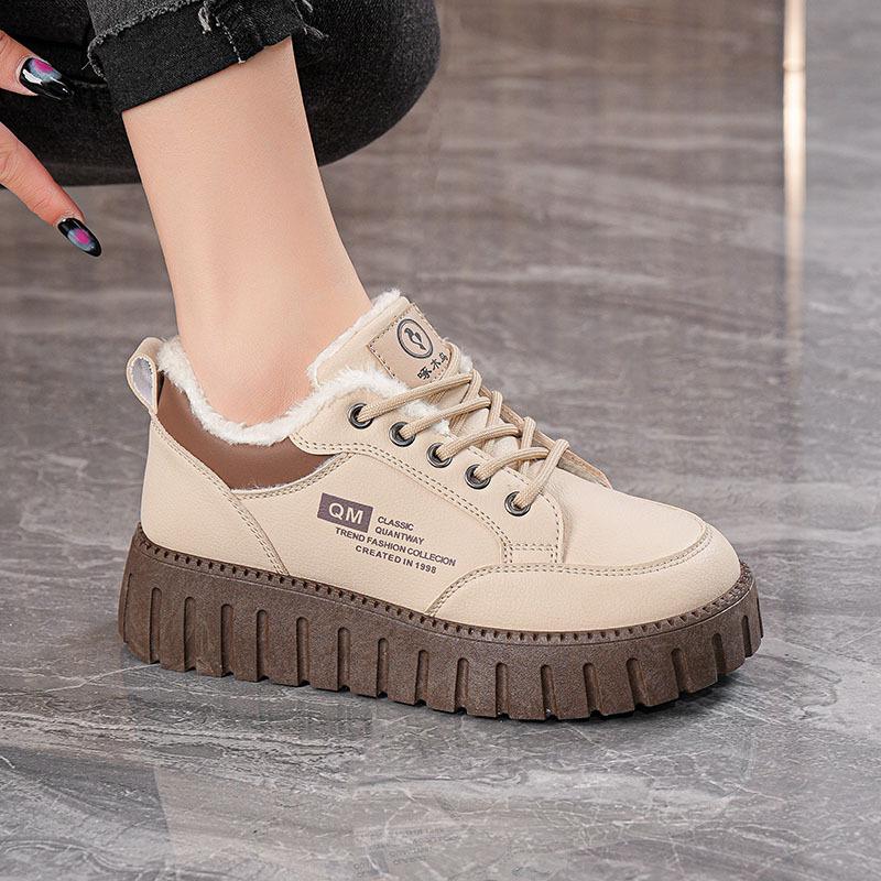 

Winter new velvet ins student height-increasing sports board shoes casual shoes XQ 35 хаки