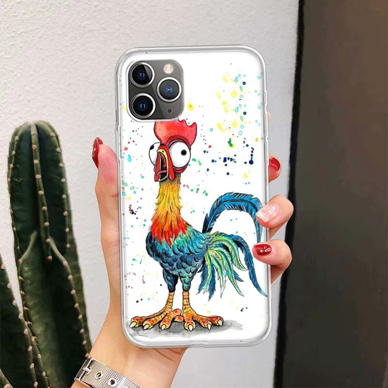 Chicken Hen Rooster For iPhone 17 Air 16 15 14 Plus 13 Mini 12 11 Pro Max Phone Case 16E 7 Print 8 SE Fundas Cover Soft Coque 16