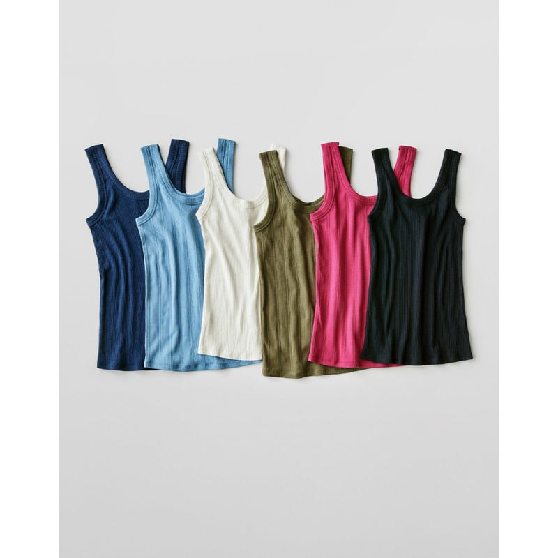 Meigui Brand Carve Designs Organic Modal Cotton Knitted Hollow Jacquard Vest Top USD 34