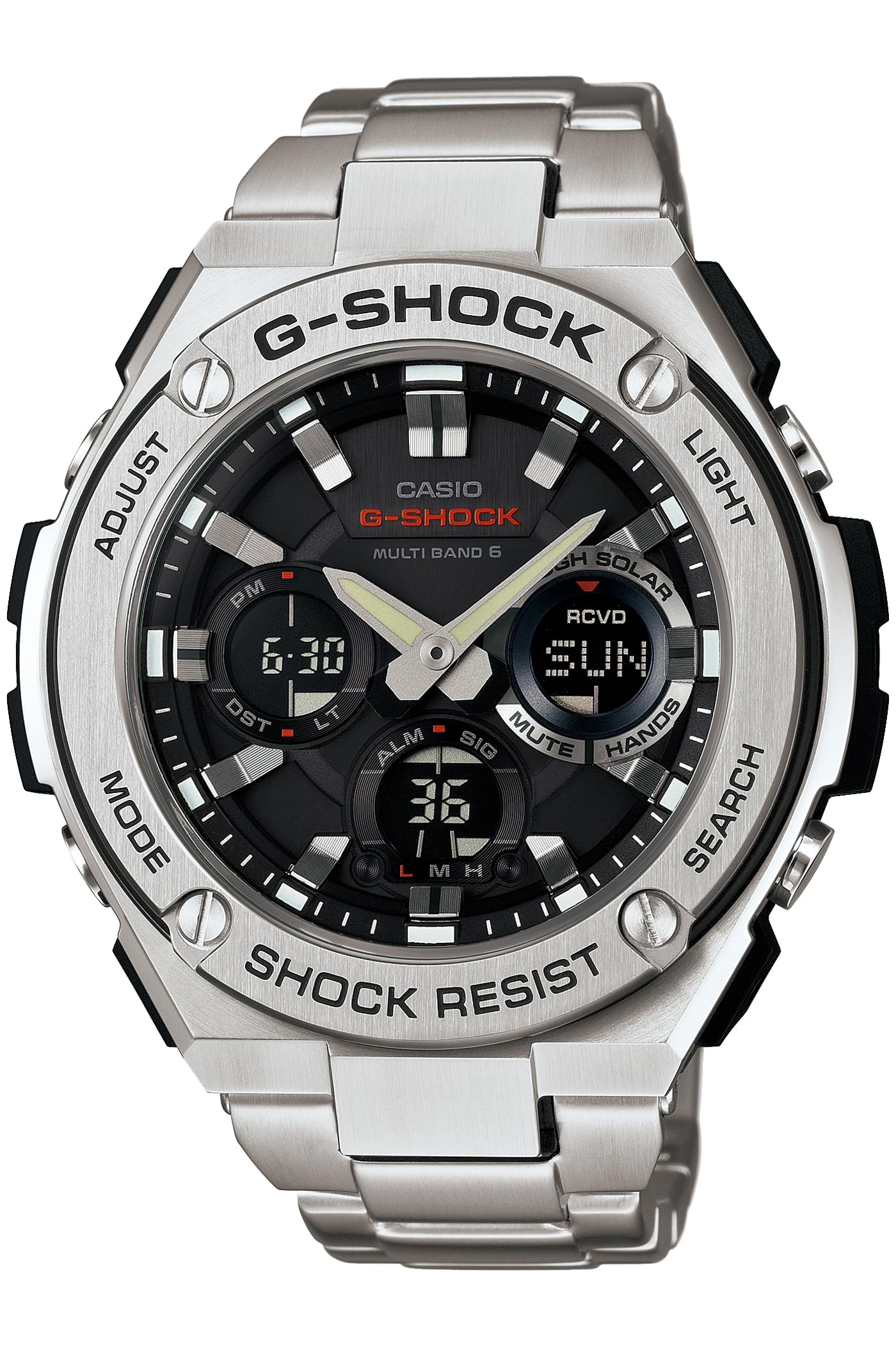 

Casio G-Shock G-STEEL Radio-Controlled Solar Watch (Official Japanese Product) GST-W100G-1BJF Black / -W110D-1AJF Silver