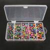 200PCS 5mm 6mm 8mm 10mm Fishing Beads Assorted Set Hard Plastic Fish Eye Beads  Freshwater Fishing