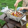 Stainless Steel Outdoor BBQ Grill Portable Folding Charcoal Grill with Glove Carry Bag Heavy Duty Camping Picnic Backyard Barbecue Grill