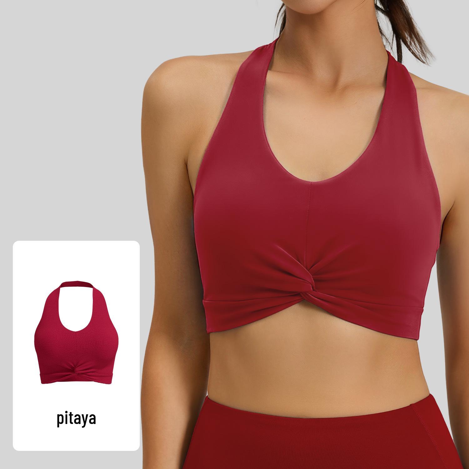 

Ju Yi Tang Backless Halter Sports Bra with Removable Pads - High Elasticity & Breathable Yoga Tank Top for Women Large