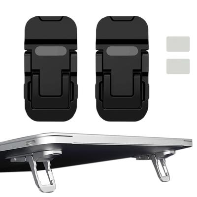 AIFOEVER Laptop Notebook PC Stand with Cooling Zinc Alloy Stand, Pad, Adhesive, Foldable, Ergonomic, Three-Stage Adjustment, (Black)