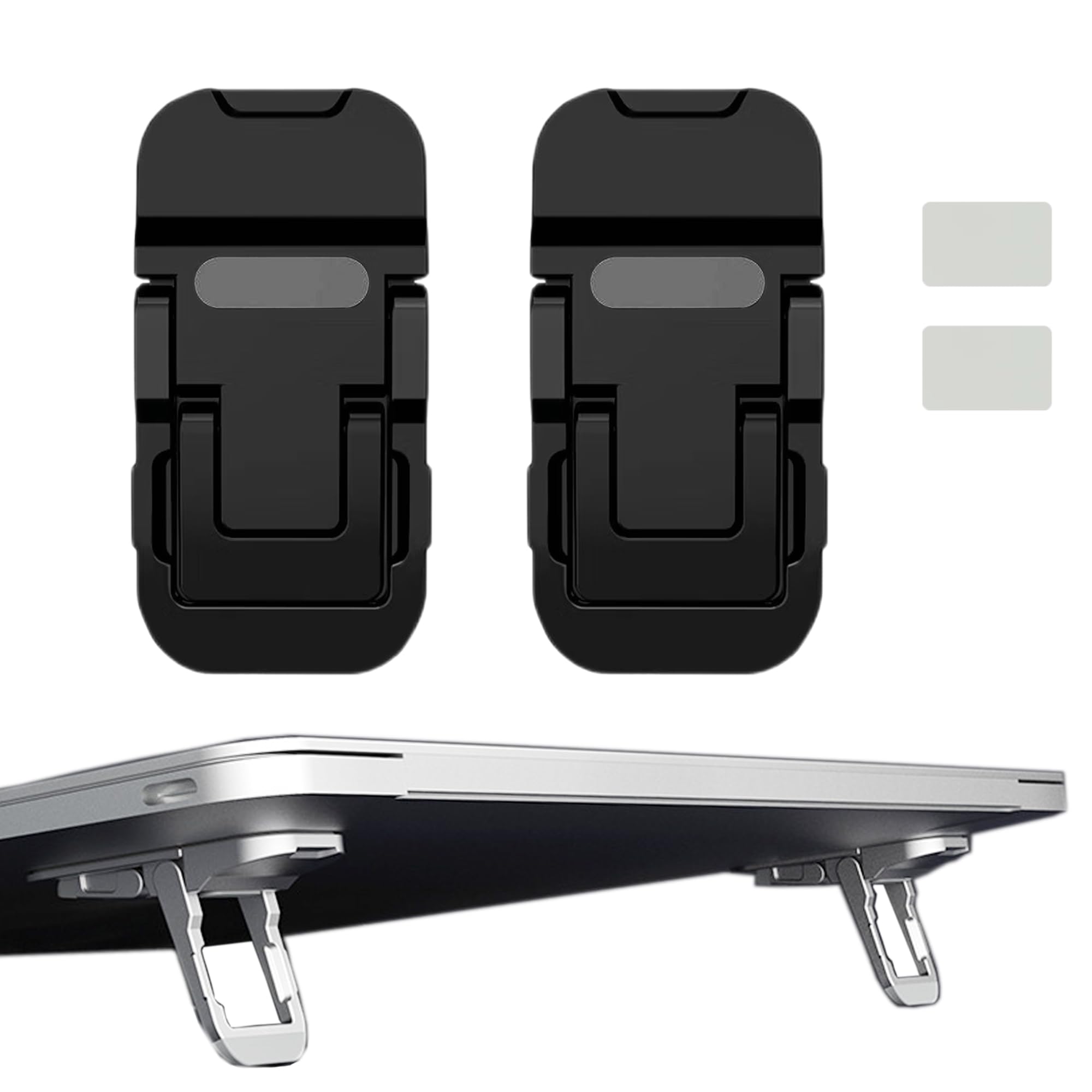 

AIFOEVER Laptop Laptop PC Macbook Computer Cooling Zinc Heat Easy to Carry Stand, Stand, Holder, Pad, Stick-on, Foldable, Ergonomic, Three-level чёрный