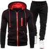 Herbst Winter Herren Trainingsanzüge Mäntel und Hosen Zweiteiliges Set Casual Streetwear Jacken Outdoor Jogginganzüge für Männer