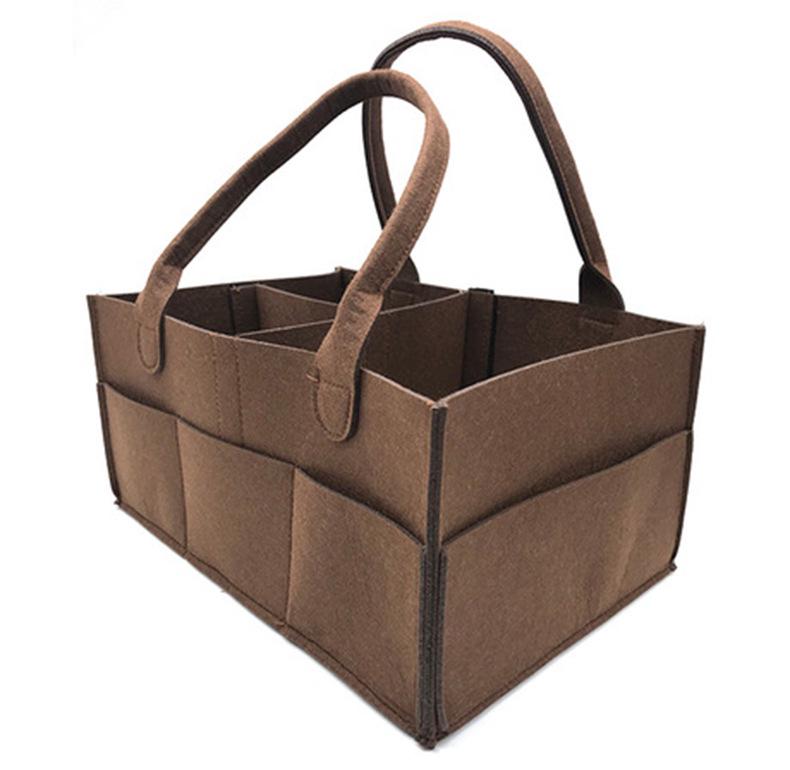 Large Capacity Multi-functional Felt Diaper Bag - Portable Mommy Bag for Outings