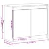 LED Sideboard Brown Oak Effect 72 x 34 x 61 cm Particleboard