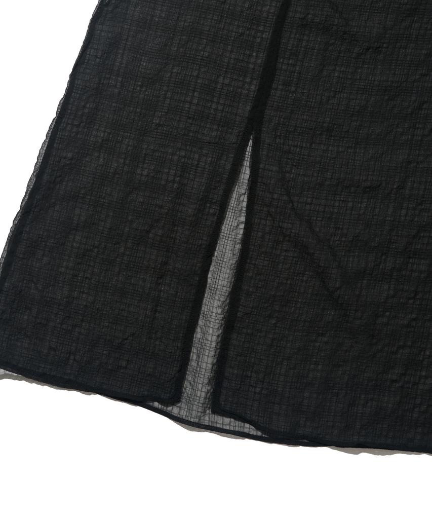 Cargo Bros For Woman See-Through Slip Layered Dress (Black)