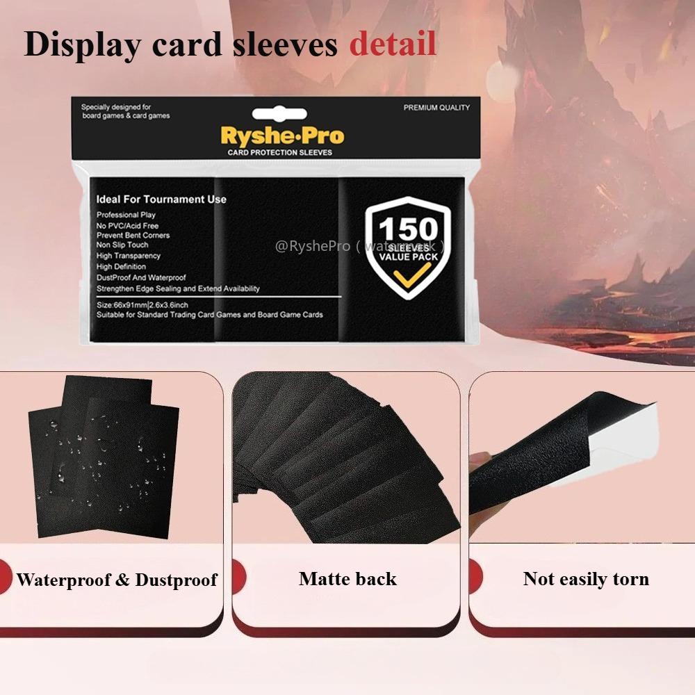 3 In 1 Commander Deck Box with 150 Premium Card Sleeves 66x91mm Trading Card Storage Box for MTG TCG PKM Cards with Dice Tray