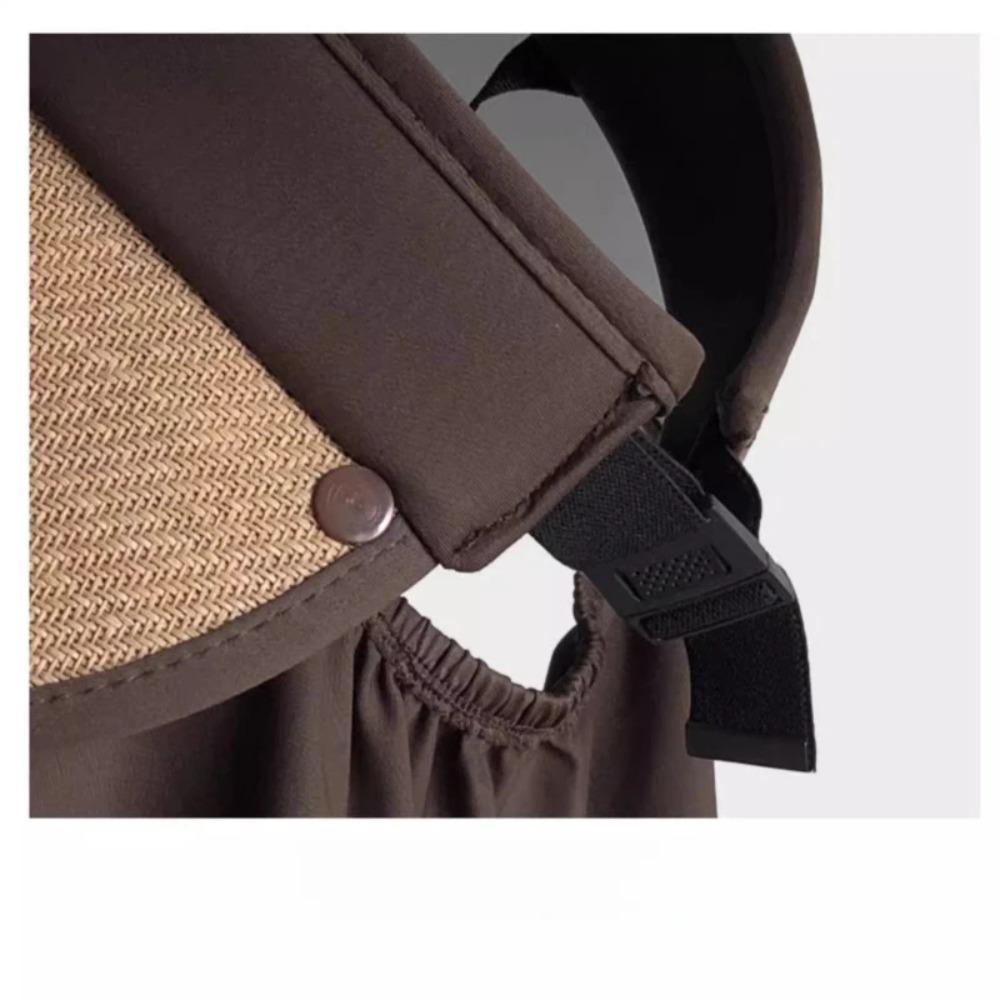 Foldable Sunshade Hat Detachable Shawl Empty Top Sun Hat New Design Straw Cap  Outdoor