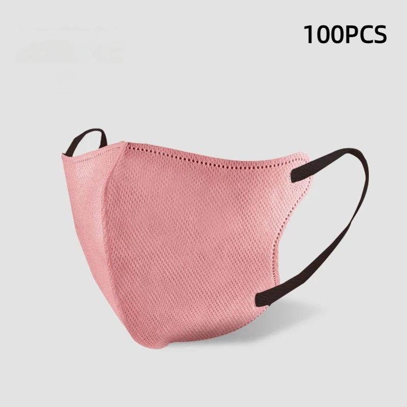100Pcs Face Masks Japanese Style 3D Face Mask Adult Disposable Breathable Masks