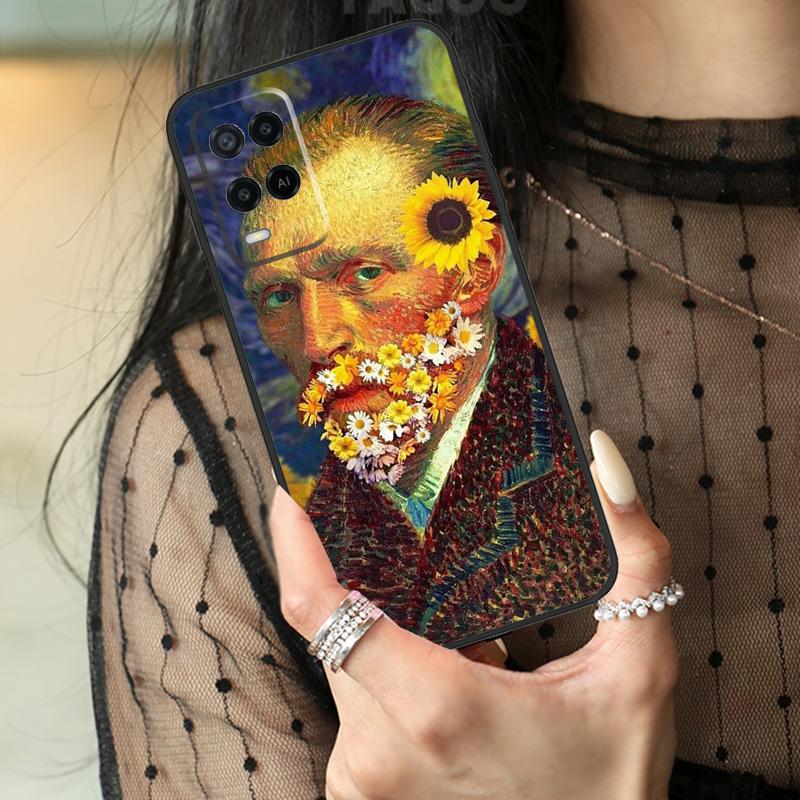 Paintings Starry Night Van Gogh Case For Oppo A5 Pro A15 A17 A57 A77 A18 A38 A58 A78 A98 A94 A74 A54 A40 A60 A80 A96 A76 A16