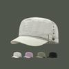 2026 Retro Rivet Flat Top Hat: Women's Spring/Summer Fashion, Breathable, Face-Slimming Painter's Baseball Cap