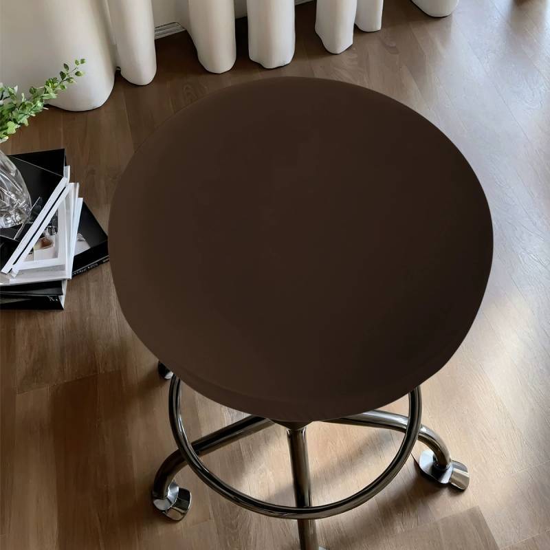 Modern Polyester Waterproof Round Stool Cover For Home Bar And Kitchen Decor