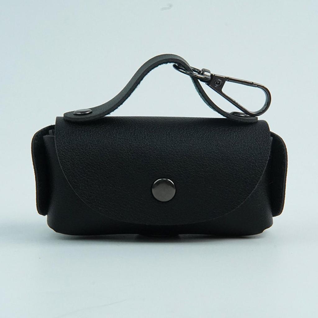 Portable Dog Poop Bag Organizer Stylish Pet Bag Holder Leather Pet Poop Pouch Holder with Dispenser for Dog Bags Pet Supplies