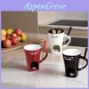 Creative Chocolate Cheese Fondue Mug With Fork Ceramic Hot Pot Cup For Dessert Lovers