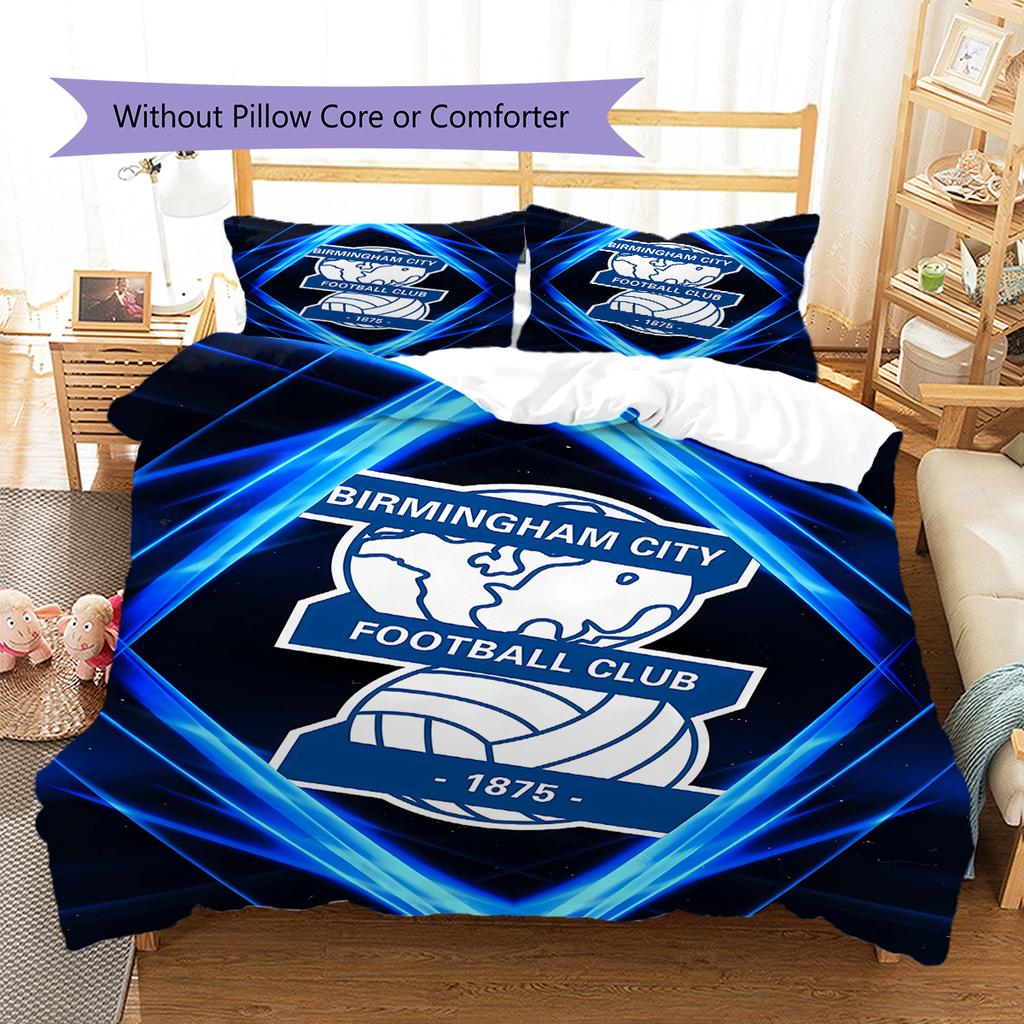 Birmingham City Football Club logoPattern Bedding,Quilt Set Quilt Cover Pillowcase Home Birthday Gift (1 * Duvet Cover + 2 * Pillowcase, Without Core)