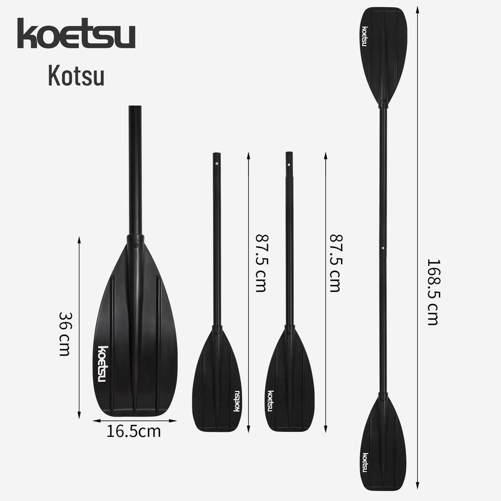 KOETSU Kids Double-Ended Kayak Paddle - Two-Piece Aluminum Ocean Boat Accessory