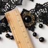 Beads Black Hairbands For Women Girls Neo-Gothic Flower Lace Tiara Headdress Female Halloween Party Fashion Noble Jewelry