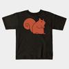 Boys Girls Soft Cotton Graphic Tees Cute Red Squirrel Breathable Daily School Wear Kids T-Shirts