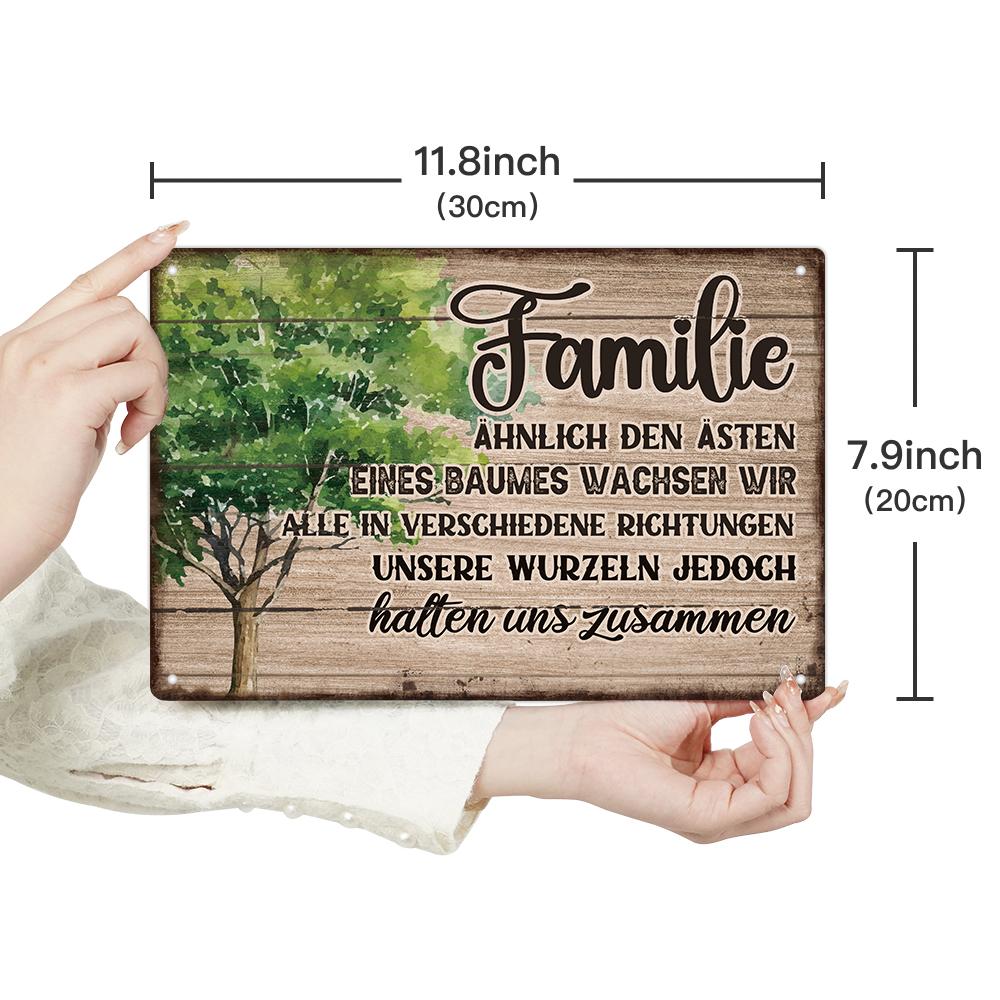 Putuo Decor 1pc German Vintage Metal Tin Sign Wall Art Decor for Home Farmhouse Living RoomFamily Best Gifts for Friends