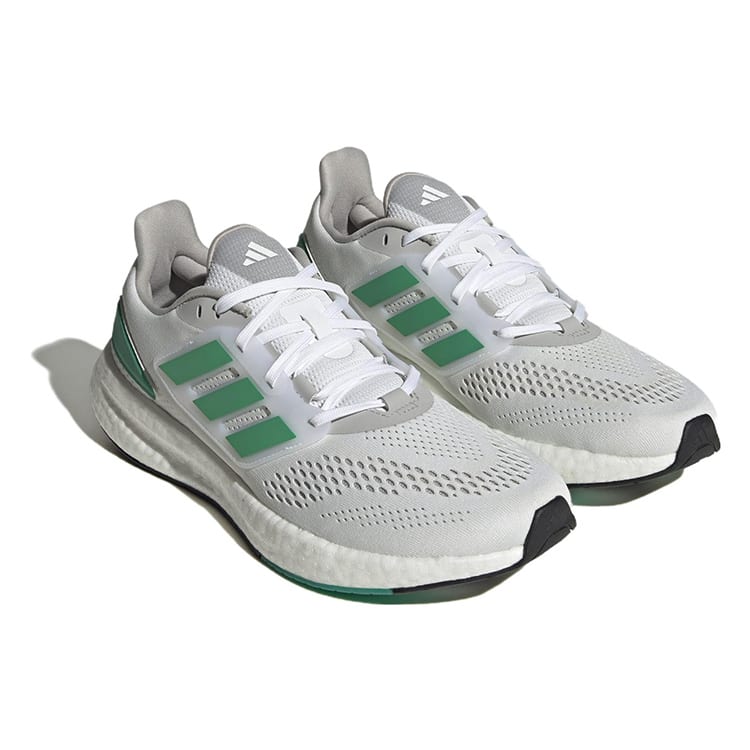 Adidas Pureboost 22 Comfortable Mesh Breathable Lightweight Low top Running Shoes Unisex White Green HQ8588
