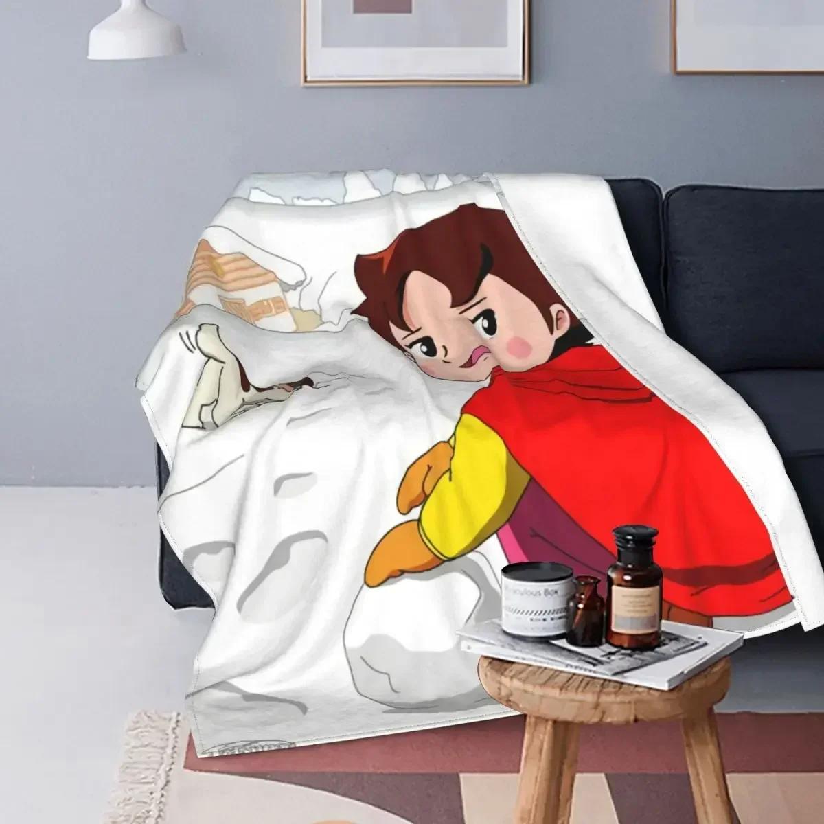 

Heidi The Girl From The Alps Blanket Soft Fleece Autumn Warm Flannel Animc Comic Cartoon Throw Blankets for Sofa Bedding Quilt 30x40in