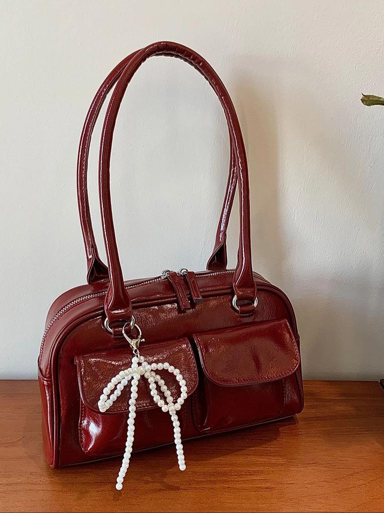 Simple and casual bow tie armpit bag for ladies, new Korean versi for 2026; fashiable and versatile single shoulder bag.