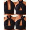New Summer Sleeveless Sexy Halter Neck Camis Vest Streetwear Fashion Women Y2k Crop Top Elegant Solid Color Party Slim Fit Backless Clothes