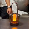 Rechargeable Camping Style Lamp Tri Color Touch Switch Desk Lamp Acrylic Material Metal Base Night Light Camping Use