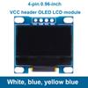 Micro Breakout Screen 128*64 Display Screen Circuit Board 4 Pin DC 3.3-5V I2C IIC White/Blue/Yellow Blue Electronic Components