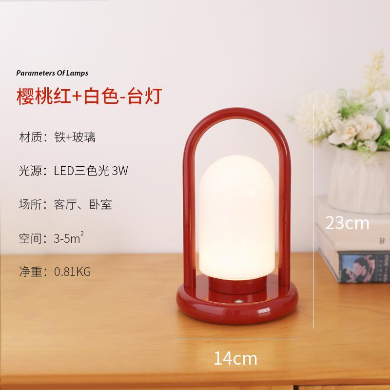 

Ретро портативная перезаряжаемая настольная лампа, ночник для спальни, красная беспроводная сенсорная регулировка яркости, портативный светильник для кемпинга на открытом воздухе Dark red