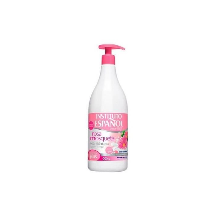 Lait corporel - Instituto Español - Rose musquée - 950 ml - Hydratant - Tous types de peau