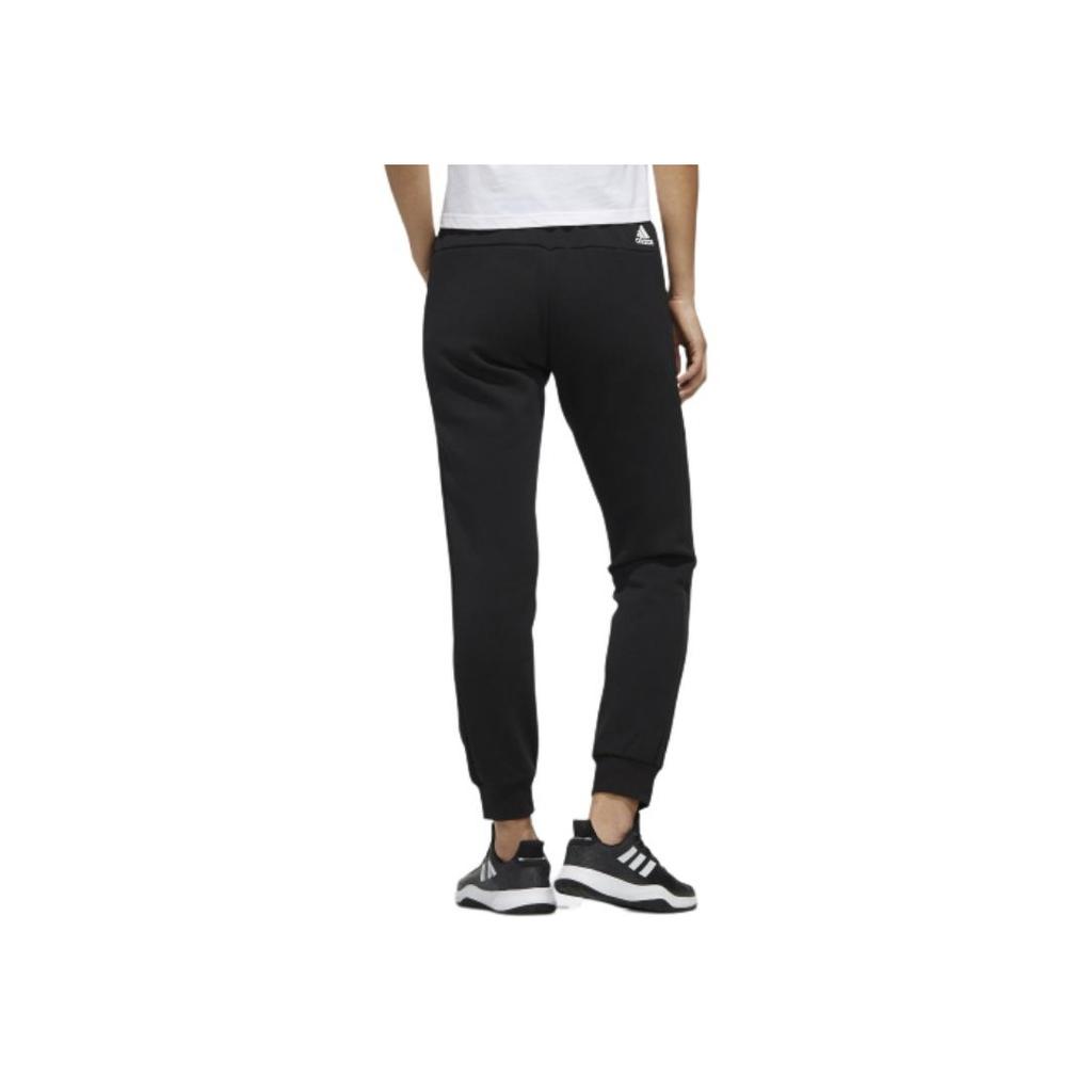 Adidas Slim-Fit Knitted Track Pants Women Bottoms Black FM9309