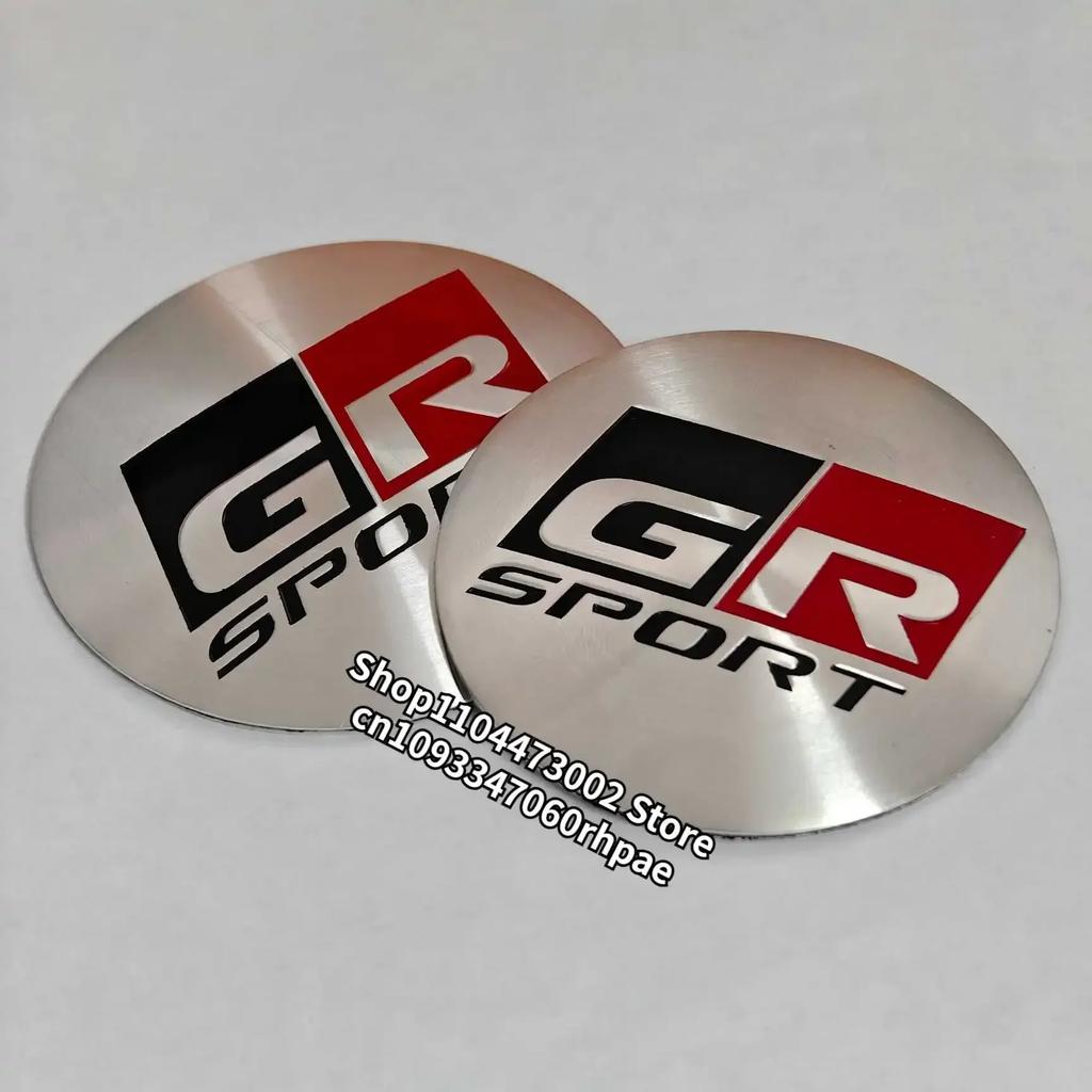 4pcs 56mm 60mm GR Aluminum Wheel Hub Center stickers for Toyota Modified hub center cap sticker Car Accessories