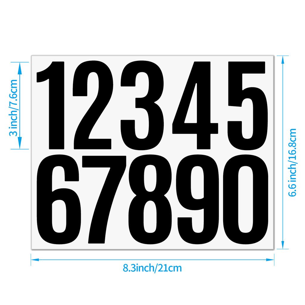 3-inch Digital Sticker Large Vinyl Mailbox Logo Goods Classification Self-adhesive Die Waterproof Digital Sticker